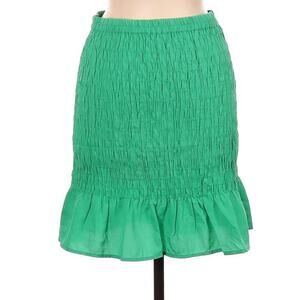 NEW Vero Moda Women’s Size Medium Henna Short Green Smocked Mini Skirt